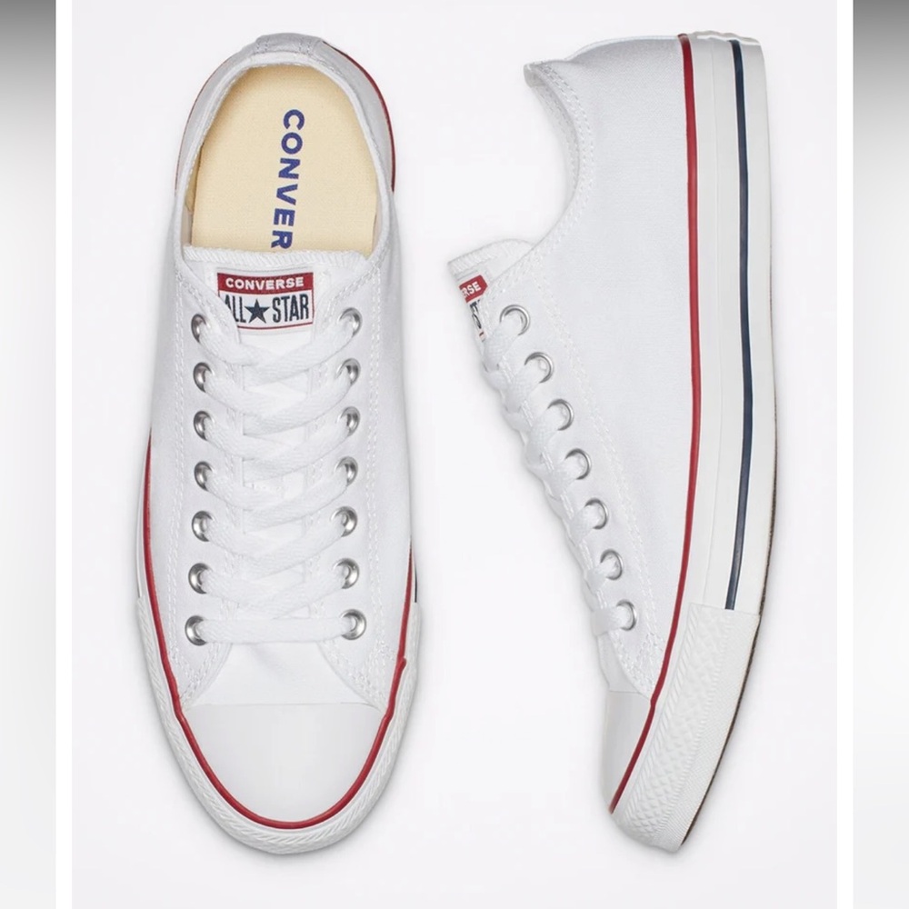 CONVERSE Chuck Taylor All Star White Low Top Shoes size 6.5